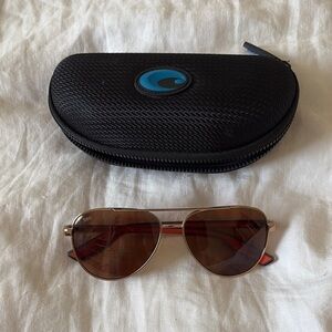 Costa Gold Aviator Sunglasses with Black Case